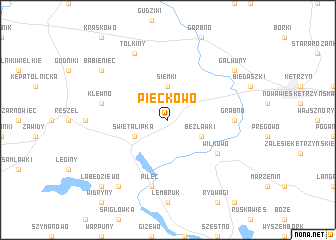 map of Pieckowo