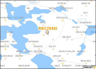 map of Pieczarki