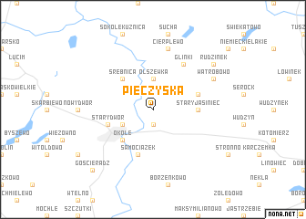 map of Pieczyska