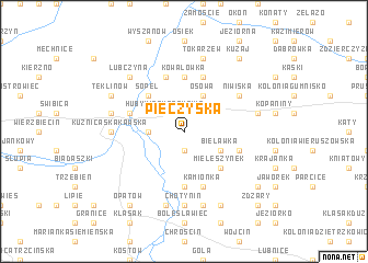 map of Pieczyska