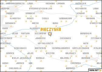 map of Pieczyska