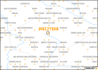 map of Pieczyska