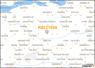 map of Pieczyska