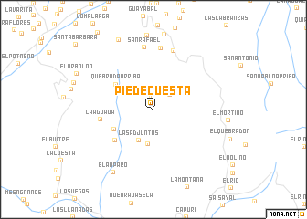 map of Pie de Cuesta