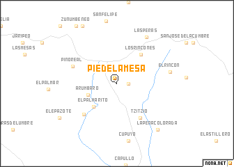 map of Pie de la Mesa