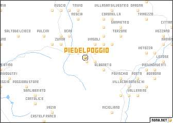 map of Piè del Poggio