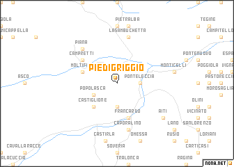 map of Piedigriggio