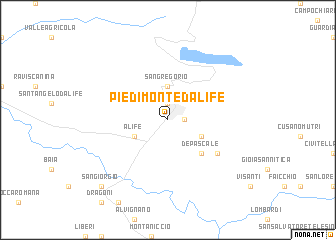 map of Piedimonte dʼAlife