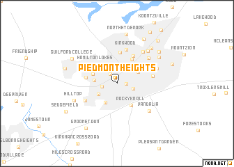 map of Piedmont Heights