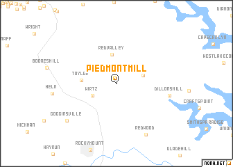 map of Piedmont Mill