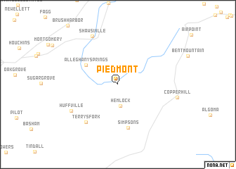 map of Piedmont