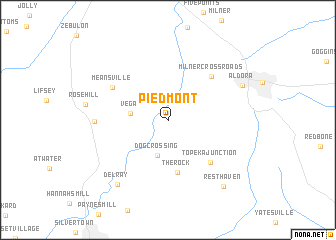 map of Piedmont