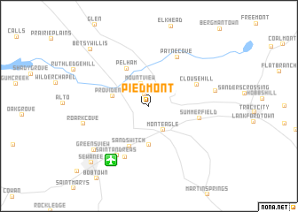 map of Piedmont