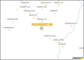 map of Piedra Ancha