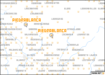map of Piedra Blanca