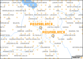 map of Piedra Blanca