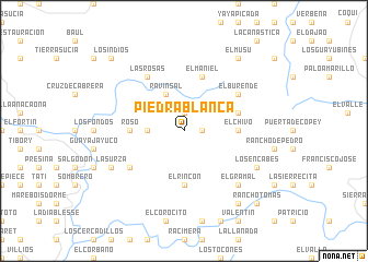 map of Piedra Blanca