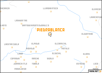 map of Piedra Blanca