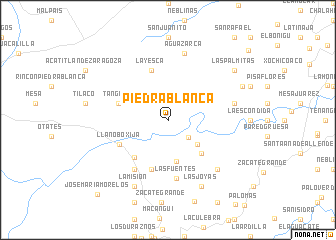 map of Piedra Blanca