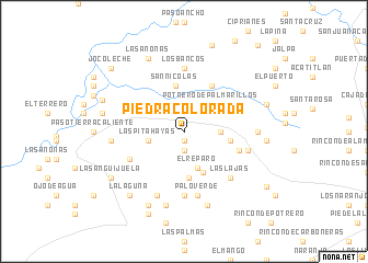 map of Piedra Colorada