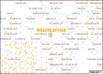 map of Piedra Curtida