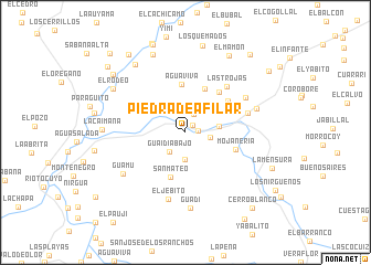 map of Piedra de Afilar