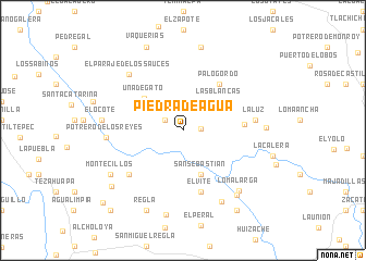 map of Piedra de Agua