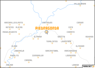 map of Piedra Gorda