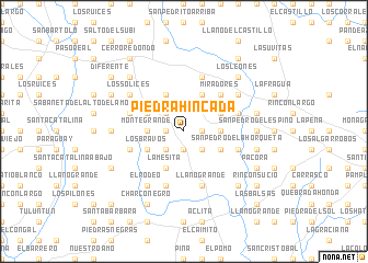 map of Piedra Hincada