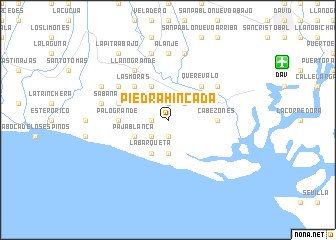 map of Piedra Hincada