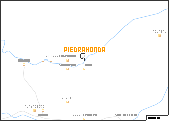 map of Piedra Honda