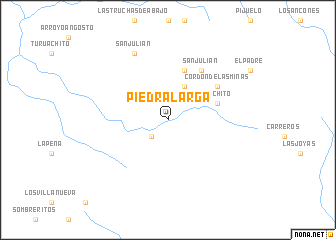 map of Piedra Larga