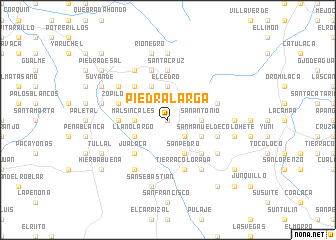 map of Piedra Larga