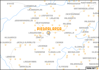 map of Piedra Larga