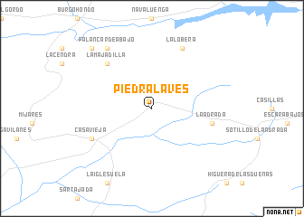 map of Piedralaves