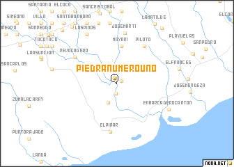 map of Piedra Número Uno