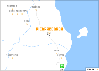map of Piedra Rodada