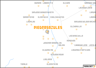 map of Piedras Azules