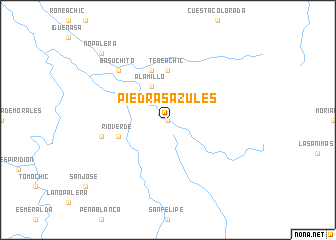 map of Piedras Azules