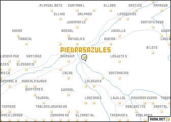 map of Piedras Azules