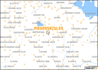 map of Piedras Azules