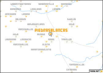 map of Piedras Blancas