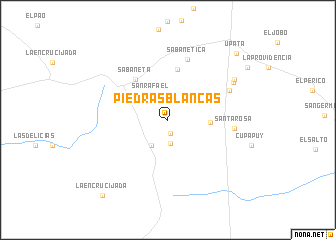 map of Piedras Blancas