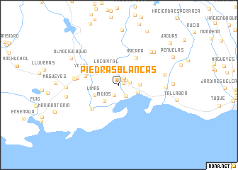 map of Piedras Blancas