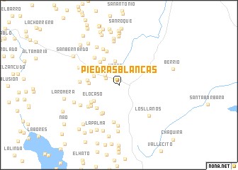 map of Piedras Blancas