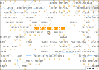 map of Piedras Blancas