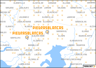 map of Piedras Blancas