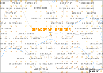 map of Piedras de Los Higos