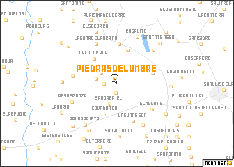 map of Piedras de Lumbre