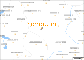 map of Piedras de Lumbre